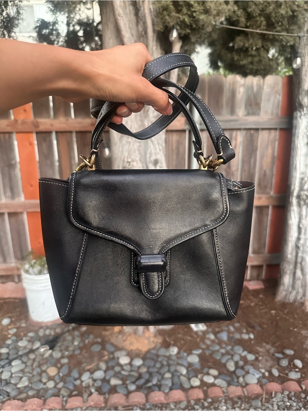 black Coach Courier Carryall bag